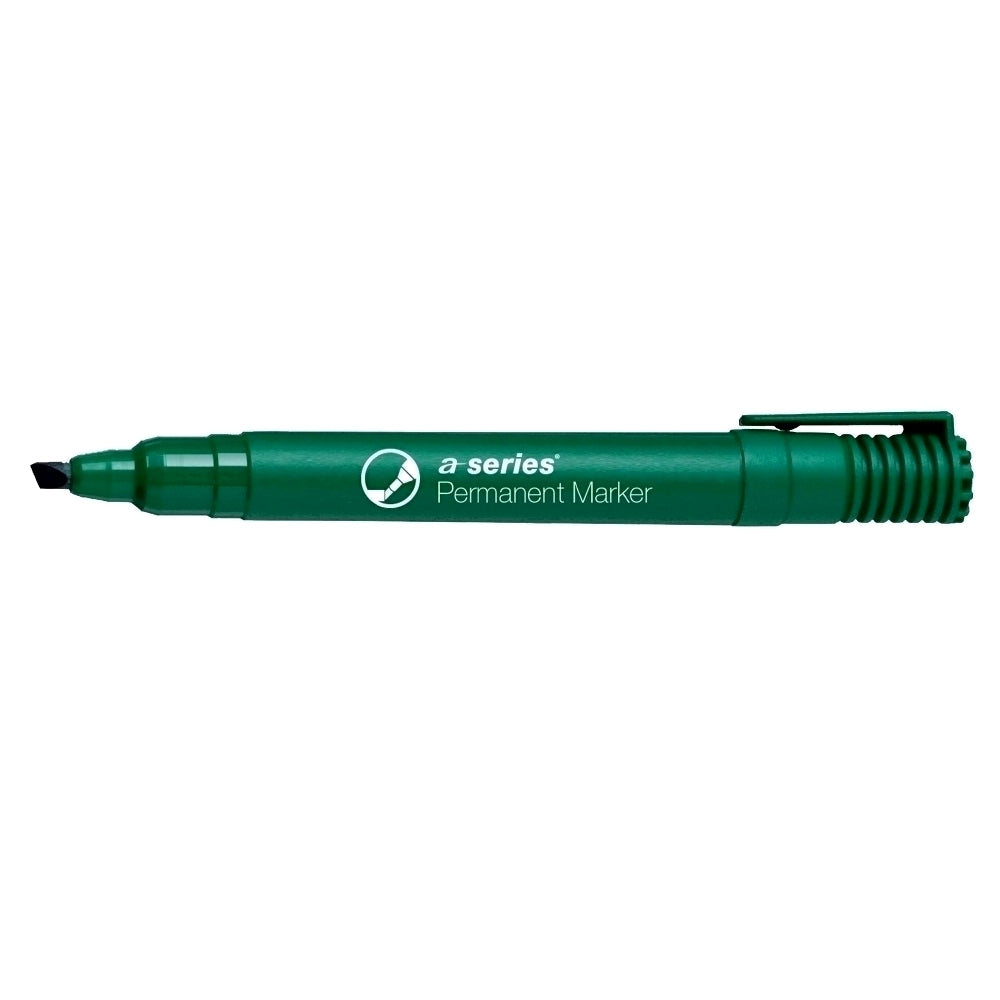 Marker permanent A-series, varf retezat 2-5 mm, verde Marker permanent A-series, varf retezat 2-5 mm, verde